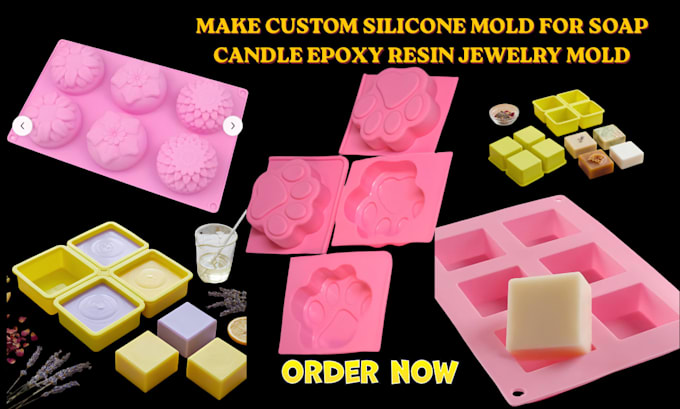 make custom silicone mold for soap candle epoxy resin jewelry mold