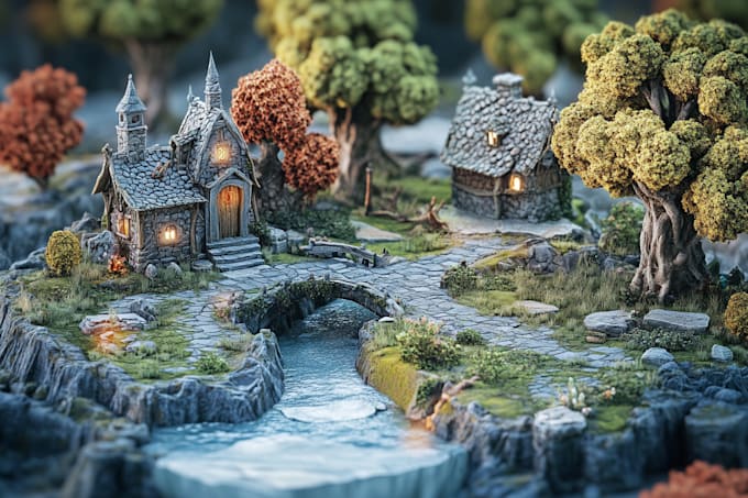 make a horror dark environment concept art or landscape design