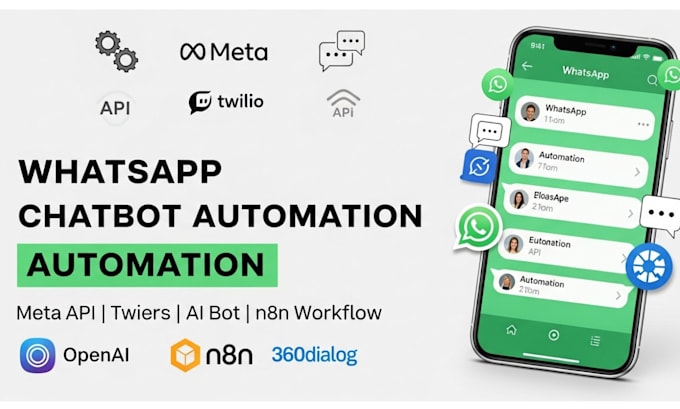 set up whatsapp chatbot with meta cloud API, twilio, n8n, and automation tools