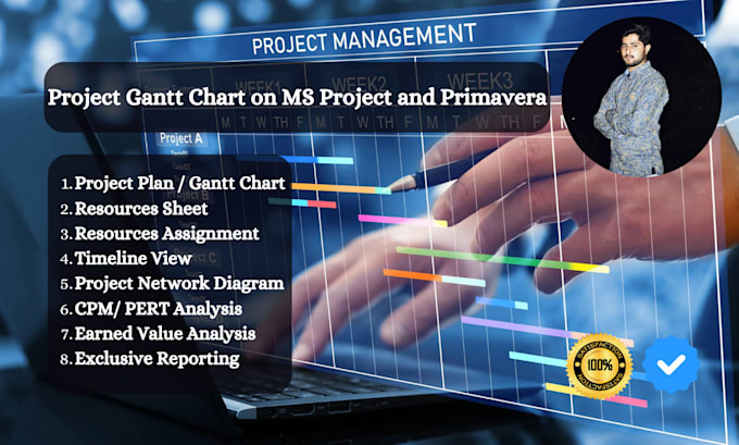 create project gantt chart on ms project or primavera