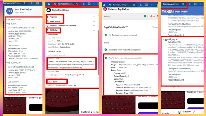 setup and fix tiktok pixels and conversion API