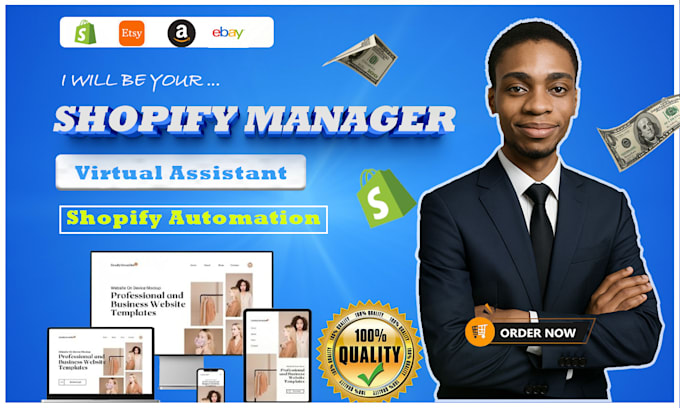 be your shopify store manager for shopify automation, dropshipping, shopify cro