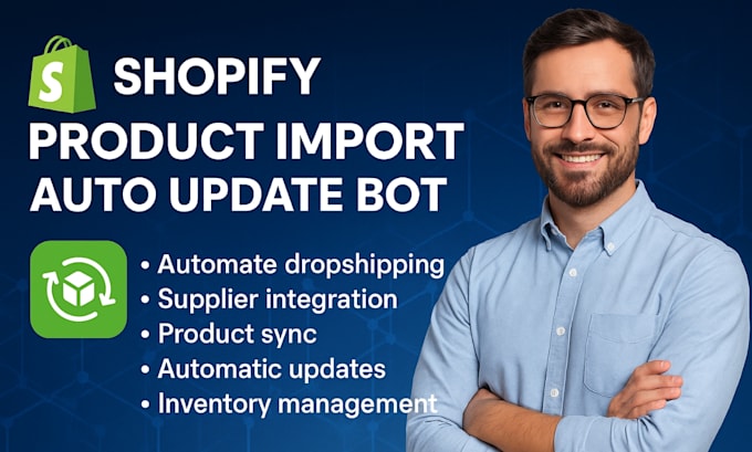 import products auto update shopify inventory automate dropshipping store setup