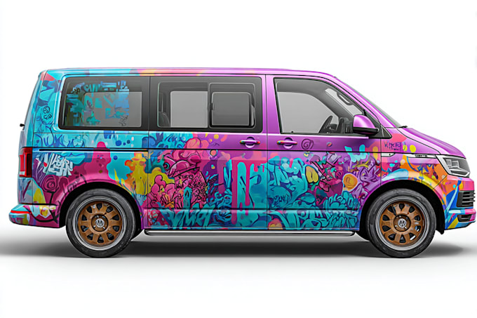 draw car wrap design, vehicle wrap design, van wrap design