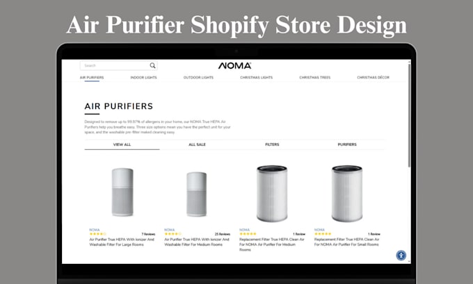 design air purifier shopify store aromatherapy humidifier store airbnb website