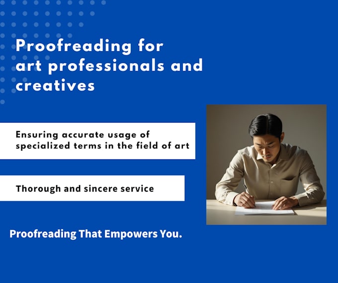 proofread japanese ads and art related texts