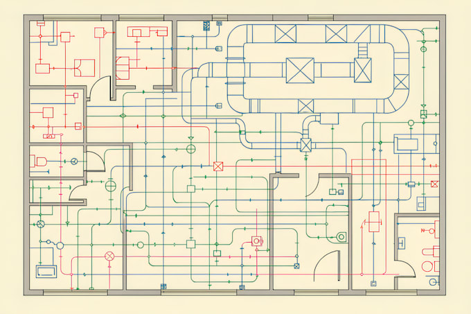 draft 2d floor plan, mep, and hvac drawings in autocad professionally