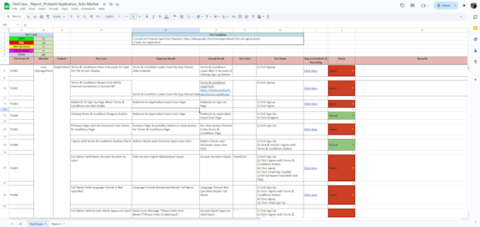 perform software QA, manual testing and automation testing