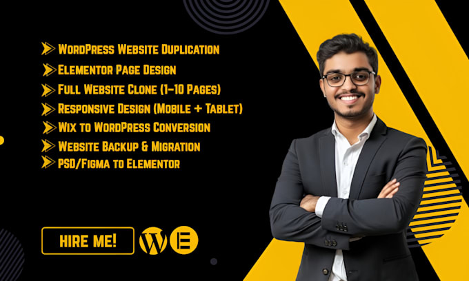 duplicate copy clone wordpress website with elementor design