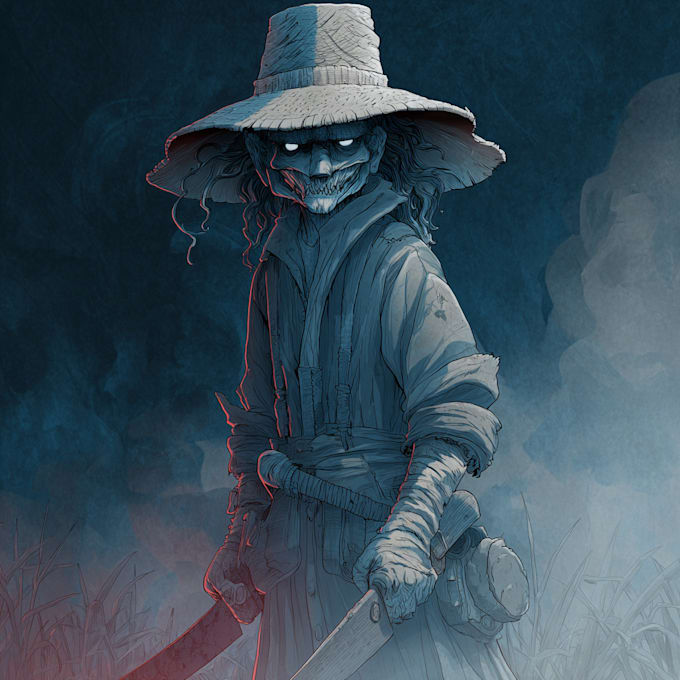 draw horror character art and horror character design