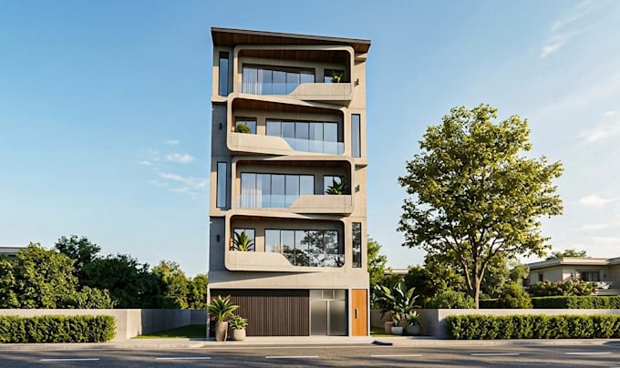 build architectural 3d exterior rendering and walkthrough