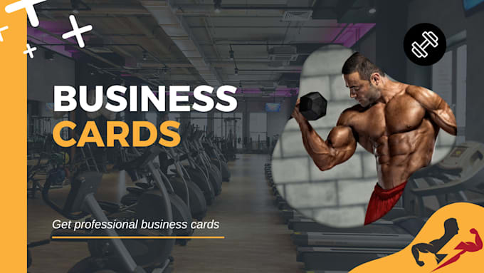 design professional gym trainer business cards