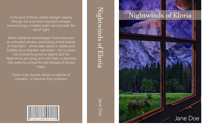 design book covers front, back, spine