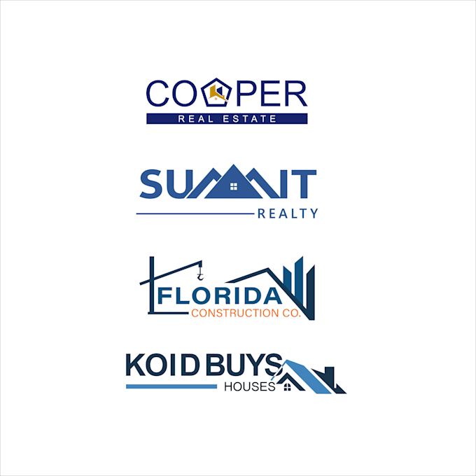 make a real estate, construction, and property logo with a branding kit