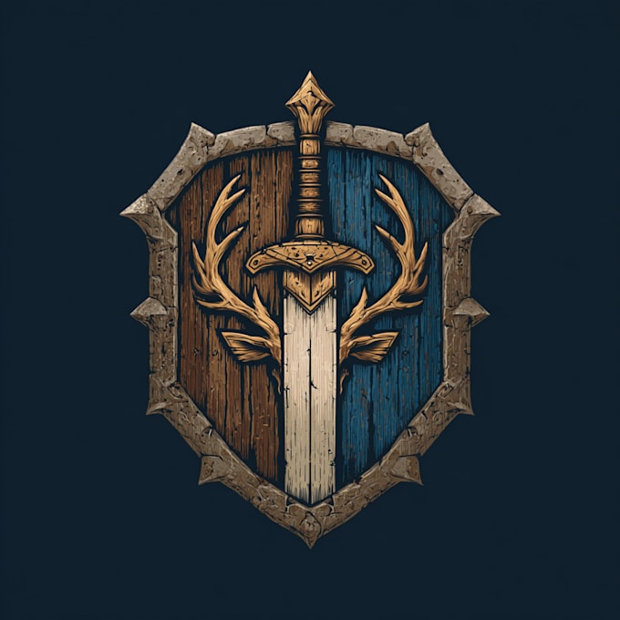 create an fantasy, rpg, mmorpg, sci fi game logo
