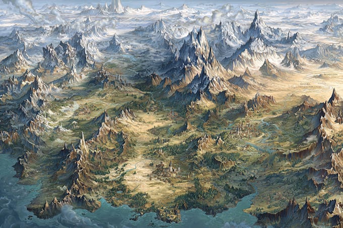 hand draw a fantasy map for your book