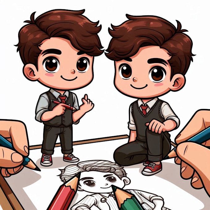 Draw cartoon avatar, cartoon character, caricature character by ...