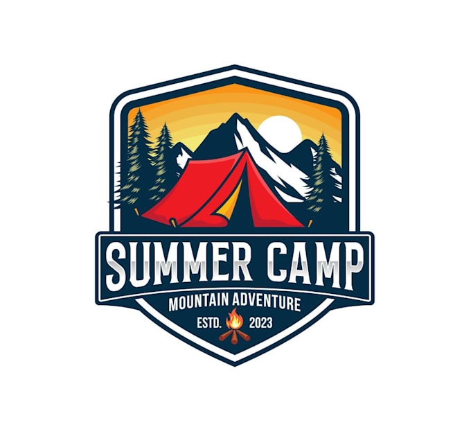 design proffesional summer camp logo