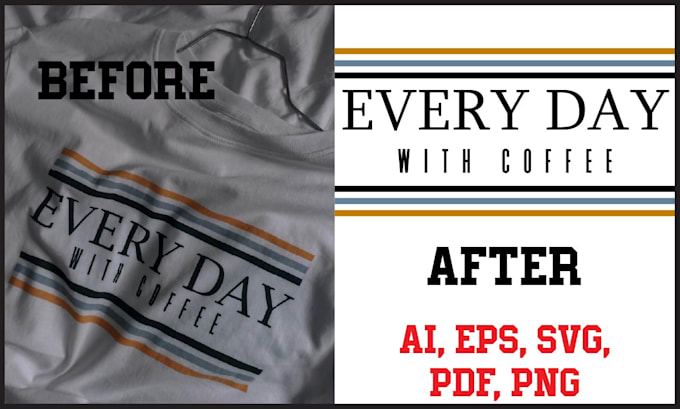 digitize and recreate your old tshirt design from a photo