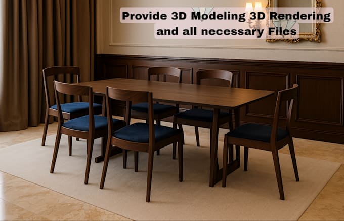 do furniture 3d modeling and 3d rendering