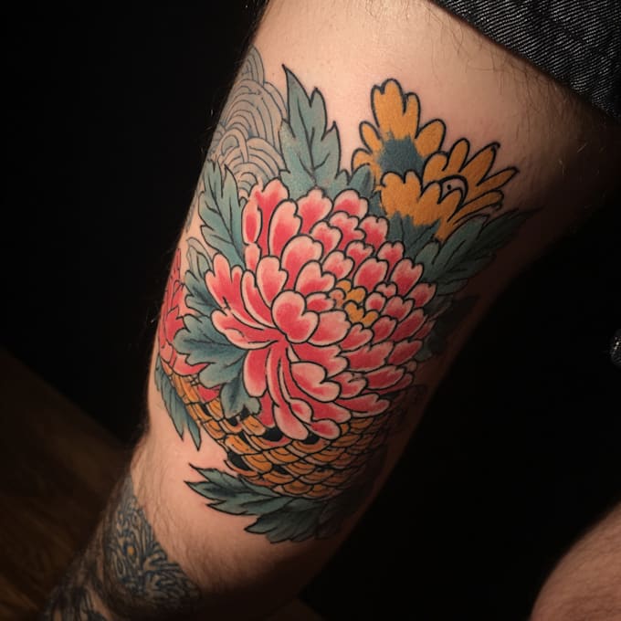 do  hand draw a full back tattoo design unique modern