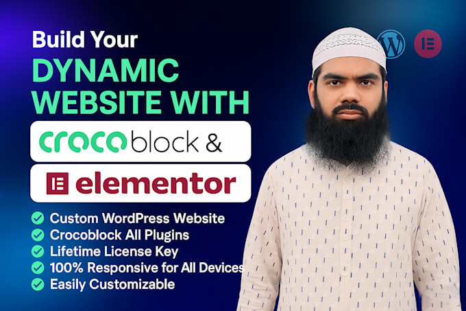 build dynamic wordpress website using jetengine, crocoblock, elementor