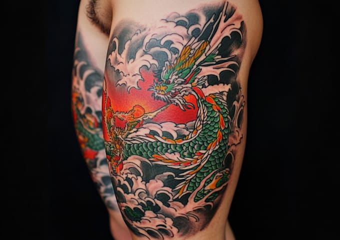 create a tattoo design in japanese style