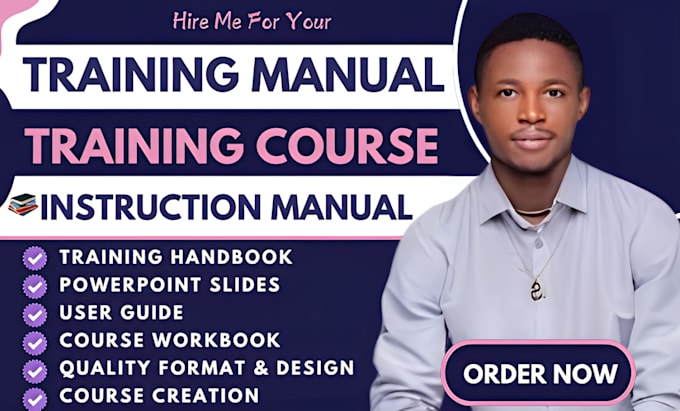 write training manual, training course, course content and employee handbook
