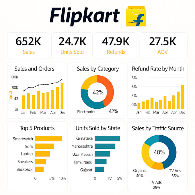Create stunning power bi dashboards for data visualization