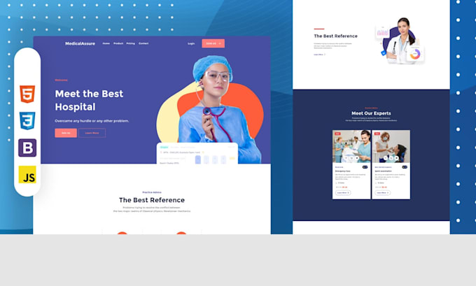 create a clean, fast, and responsive website by HTML CSS js