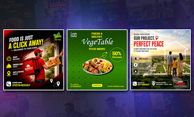 design eye catching instagram and facebook posts