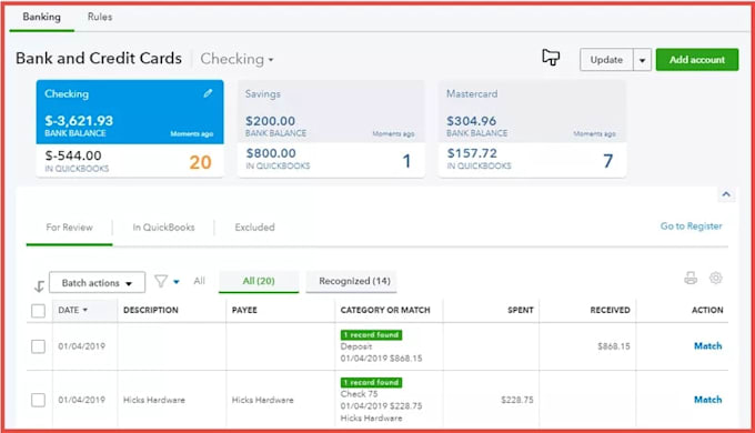 do setup, clean up, catch up bookkeeping in qbo and xero