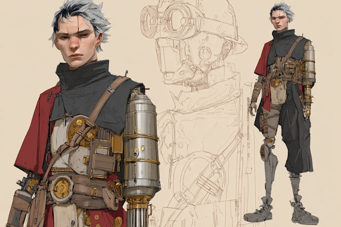 draw your character fantasy medieval cyberpunk steampunk etc