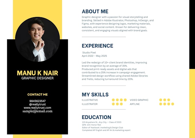 design job winning professional resume