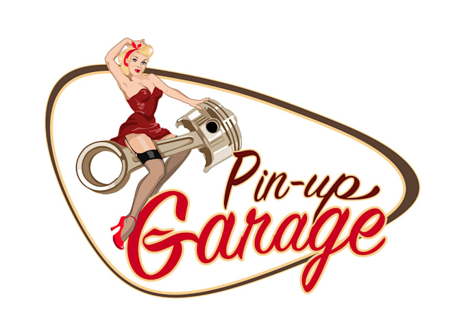 Design a custom retro pin up girl logo with vintage style by ...