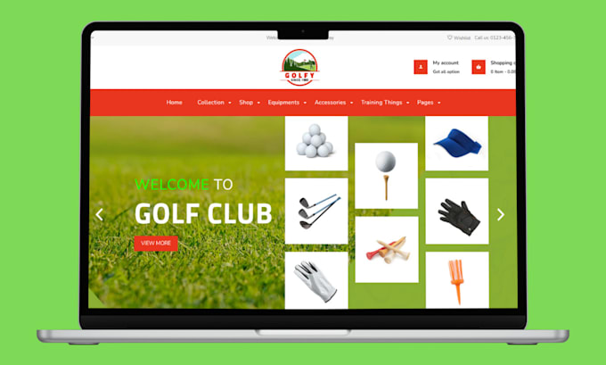 build golf website golf shopify store golf accessories store dropshipping store