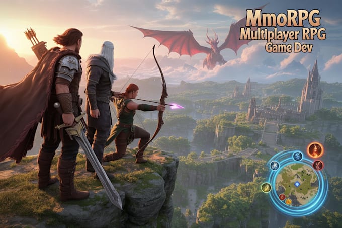 create mmorpg game, multiplayer moba rpg, open world rpg game