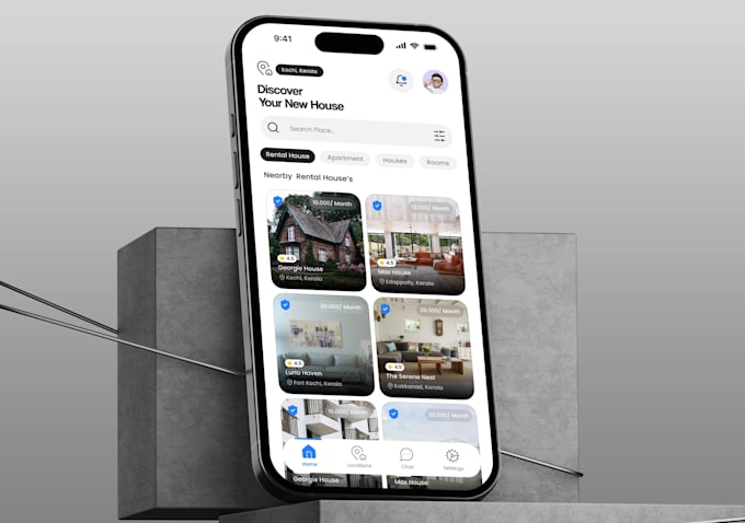 develop real estate app, crypto wallet app, real estate website development