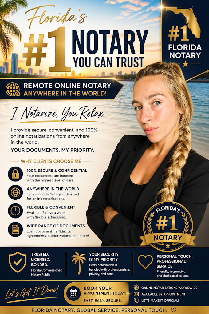 notarize documents remote USA and international florida notary public