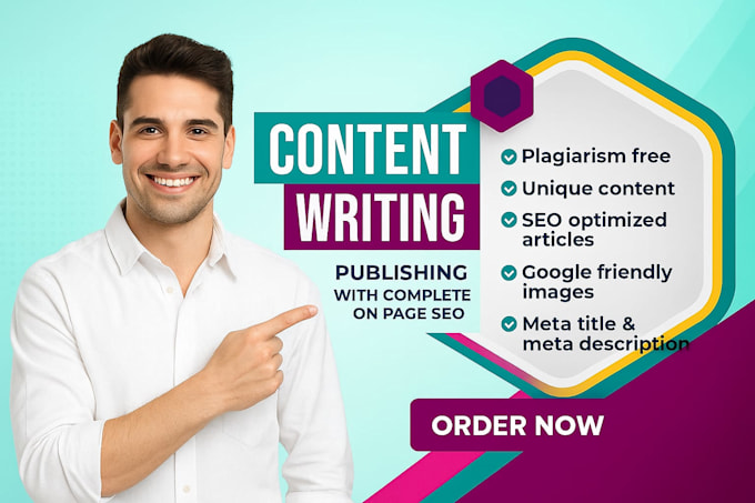 do content writing and publishing with on page SEO