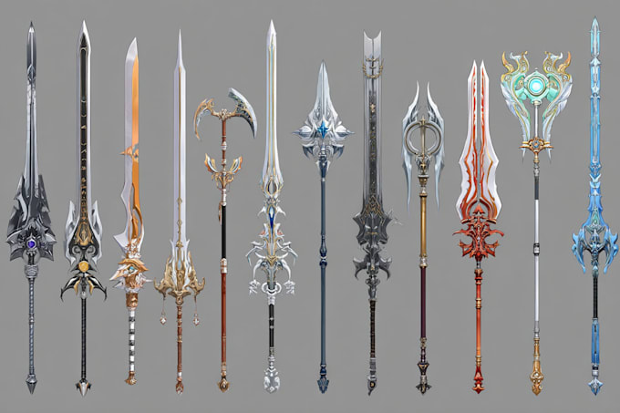 unique design your anime and game weapons