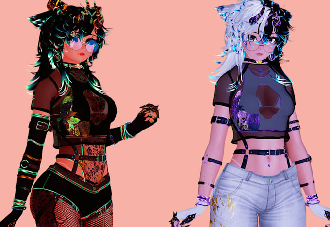 Vrchat furry nsfw avatar fursona vtuber model vr character anime avatar ...