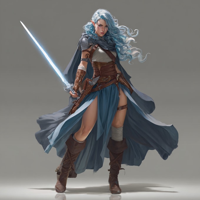 made a dnd art, fantasy character, scifi, and dnd party
