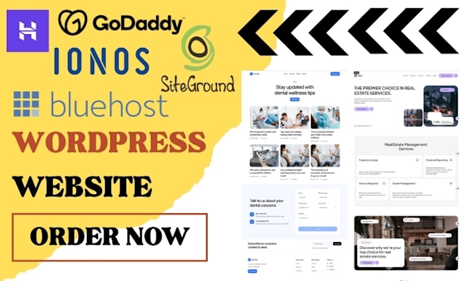 hostinger bluehost godaddy siteground ionos wordpress website design redesign