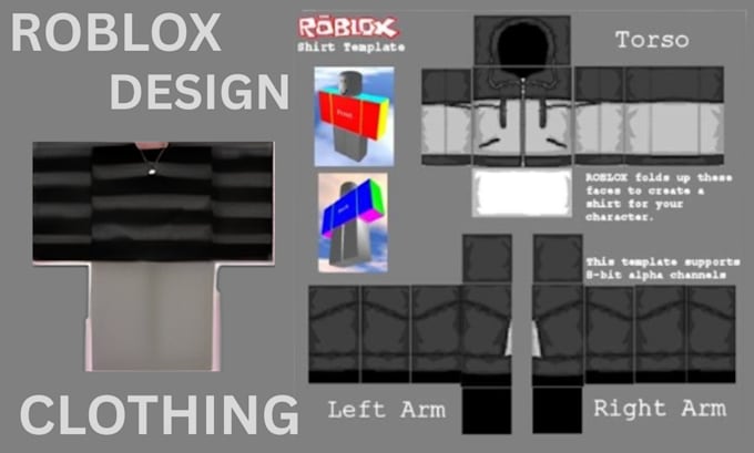 Design roblox clothing avatar outfits as your roblox artist by Michael ...