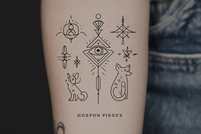 make minimalist line art tattoo design