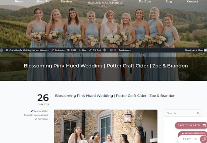 write beautiful wedding and bridal blogs for your wedding business