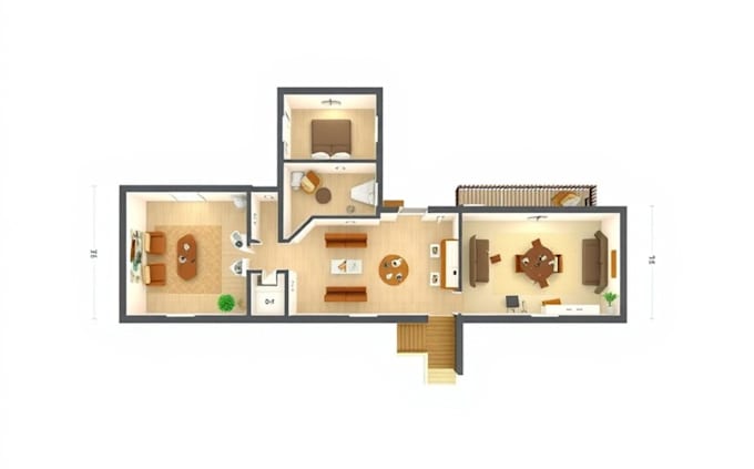 design high quality 3d house cross sections or cutaway views