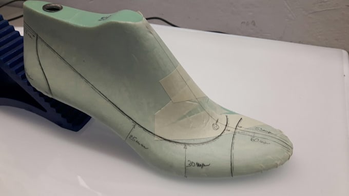 make a shoe design and development from sketch to factory ready