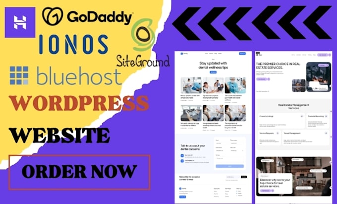 hostinger bluehost godaddy wordpress website design redesign